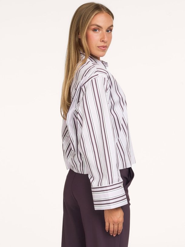 Erina stripe blouse Erina, katoenmix gestreepte blouse