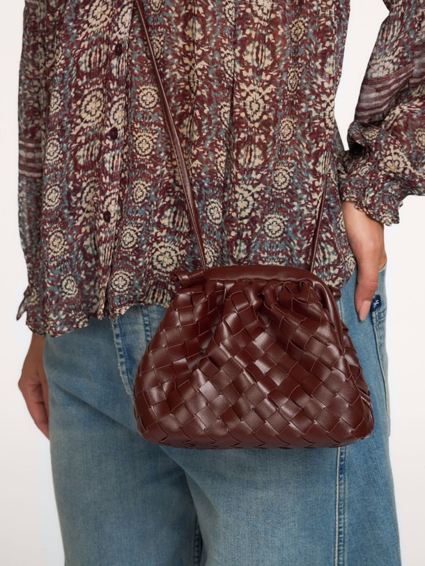 Dumpling, gevlochten crossbody tas