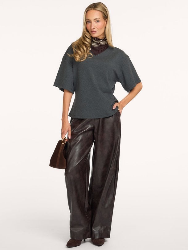 TEASW BOATNECK T-SHIRT Tea, katoenmix T-shirt
