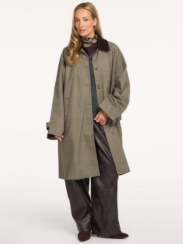 FILLIESW RELAXED COAT Fillie, katoenen geruite jas