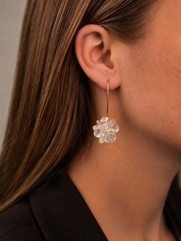 Globe Thick Sequins, vergulde oorstekers
