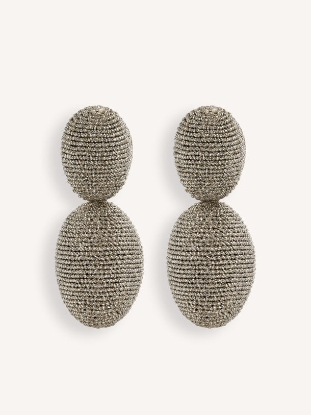 Double Braided Oval, vergulde oorstekers