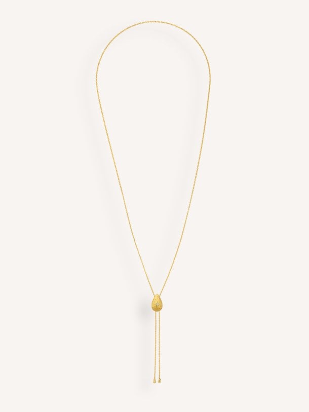 Drop bolo, vergulde ketting