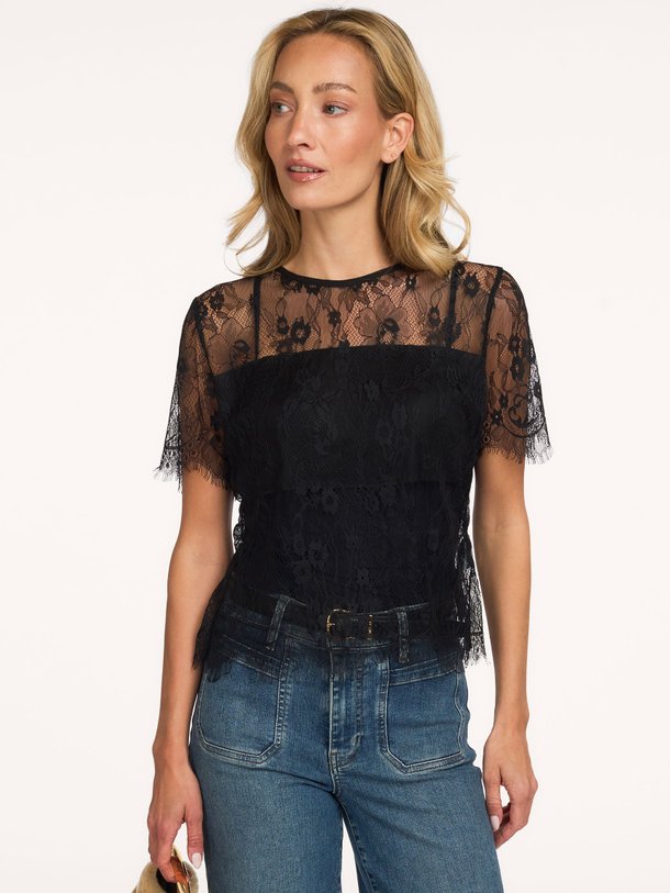 CMLEA-BLOUSE Lea, geweven kanten top