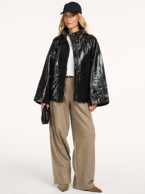 CMNOIR-JACKET Noir, lederen jack