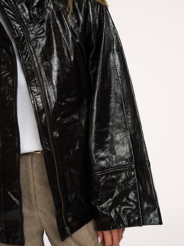 CMNOIR-JACKET Noir, lederen jack