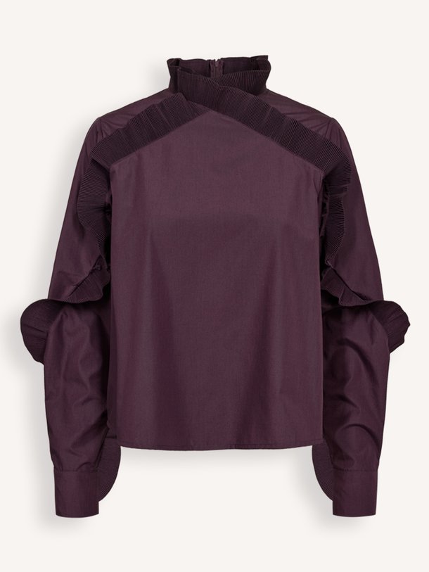 CMPLEAT-BLOUSE Pleat, katoenmix top