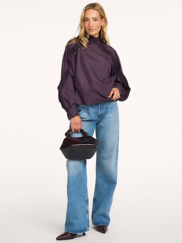 CMPLEAT-BLOUSE Pleat, katoenmix top
