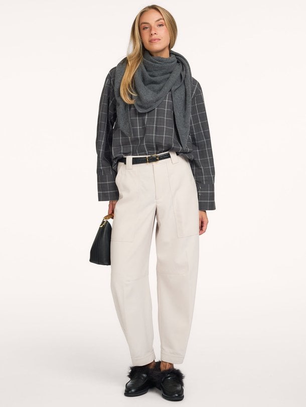 Aurora, viscosemix geruite blouse