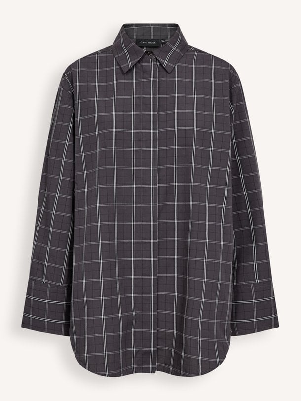 Aurora, viscosemix geruite blouse