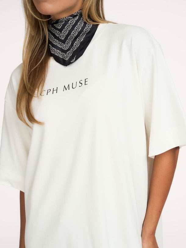 Muse, organic cottonmix oversized logo T-shirt