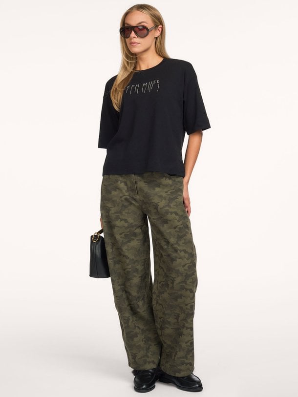 CMMUSE-TEE Muse, organic cotton T-shirt met applicaties
