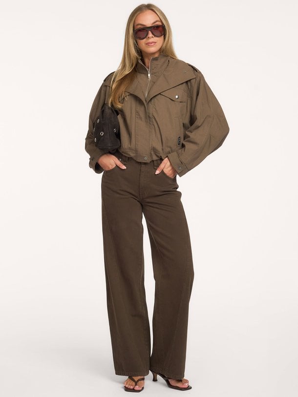 AlinaCC Double Funnel Neck Jacket Alina, katoenmix jack
