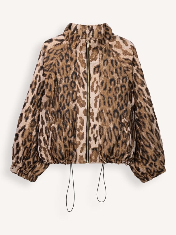 LORA Lora, geweven leopard jasje
