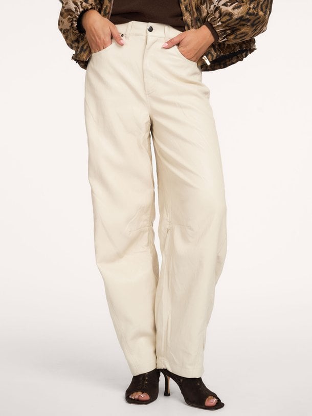 QUIN Quin, leatherlook barrel broek