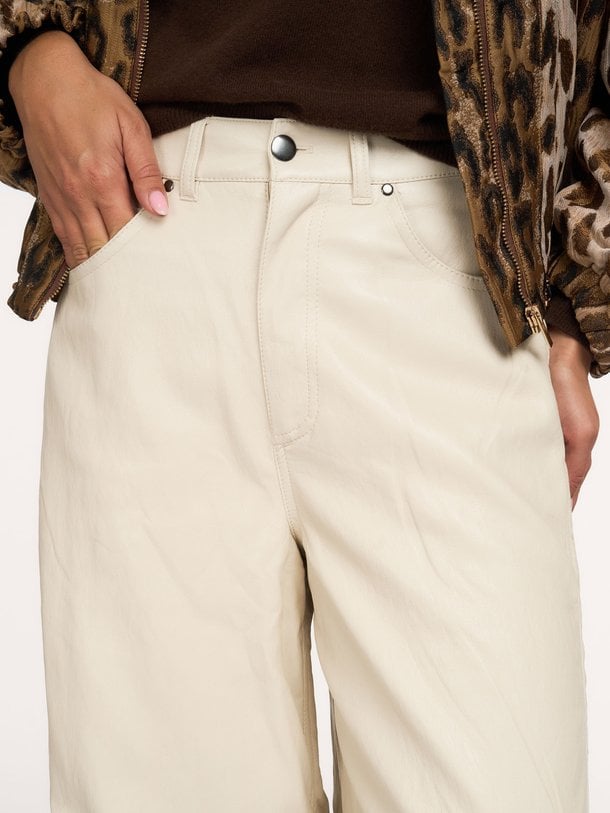 QUIN Quin, leatherlook barrel broek