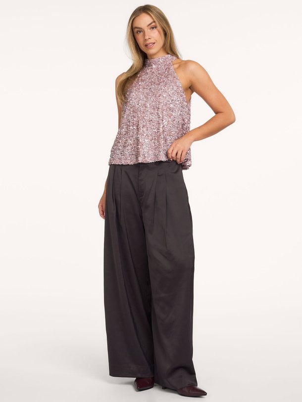 GZsolene top Solene, geweven pailletten haltertop
