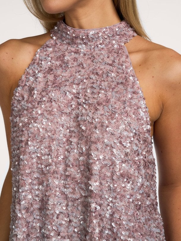 GZsolene top Solene, geweven pailletten haltertop