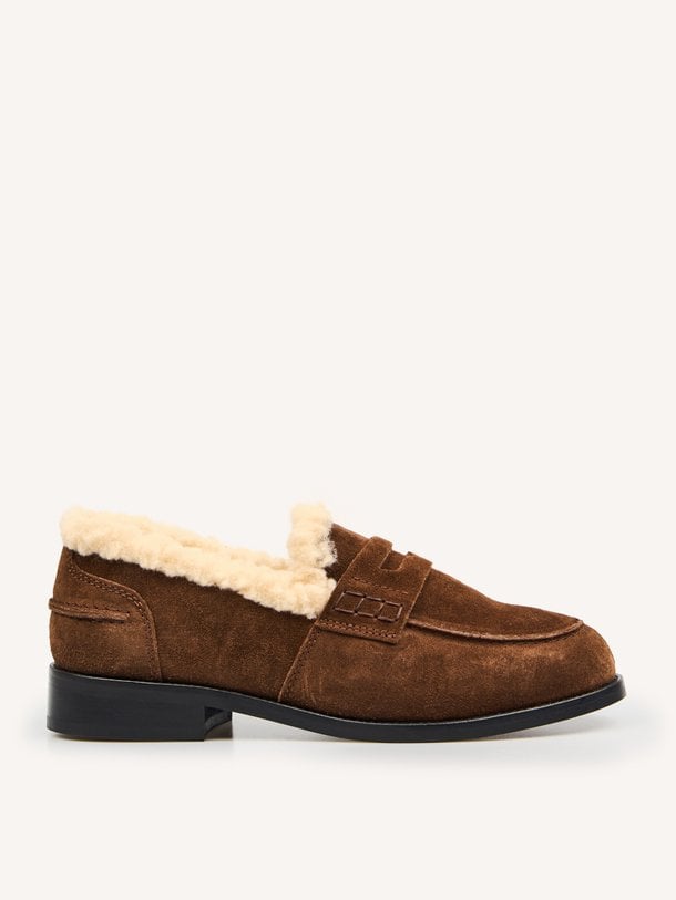 Penny fur loafer - suede X Orangebag Posa x Orangebag exclusive, suède loeafers