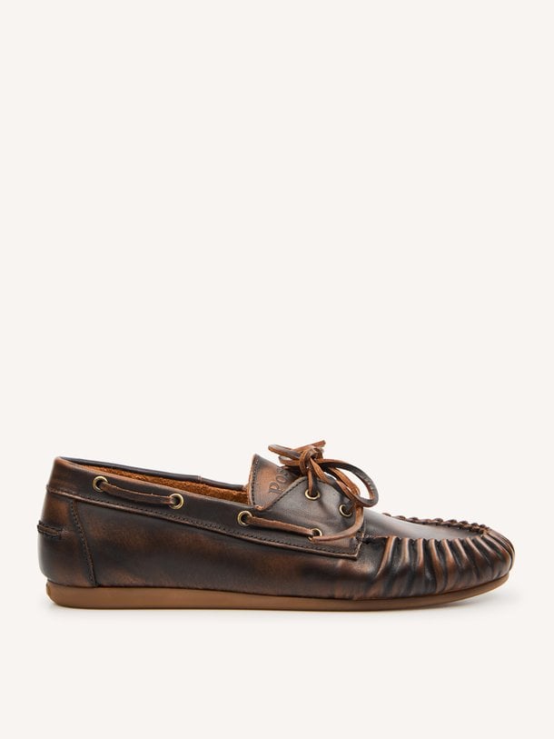 Boat Loafer Wrinkle - Brushed Leather Lederen loafers