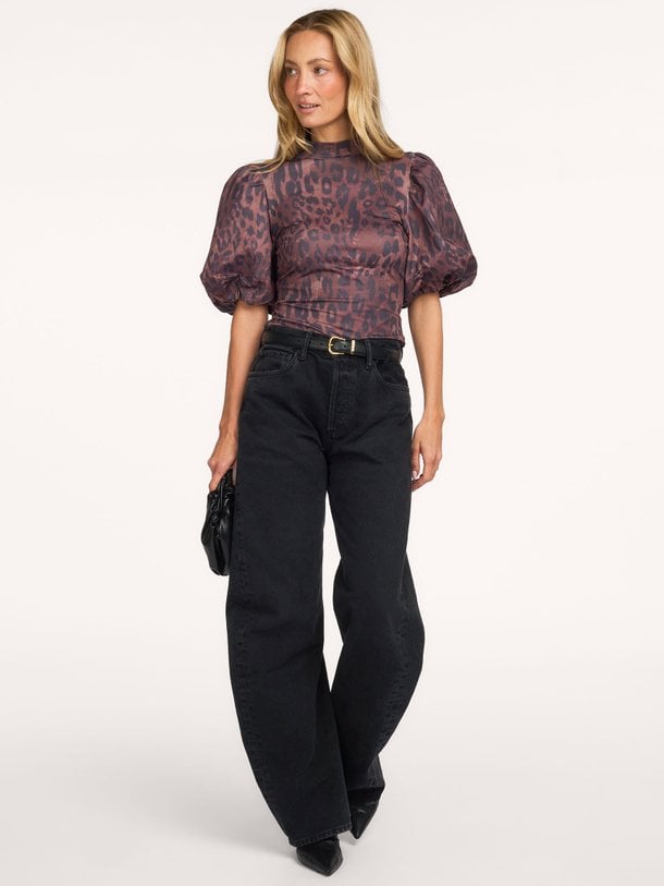 BETTY-SS Betty, jersey leopard top