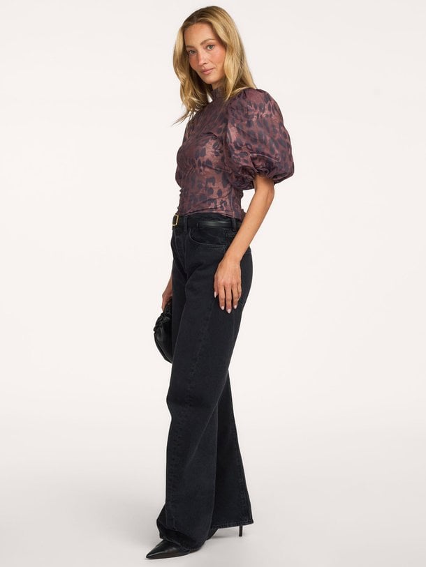 BETTY-SS Betty, jersey leopard top