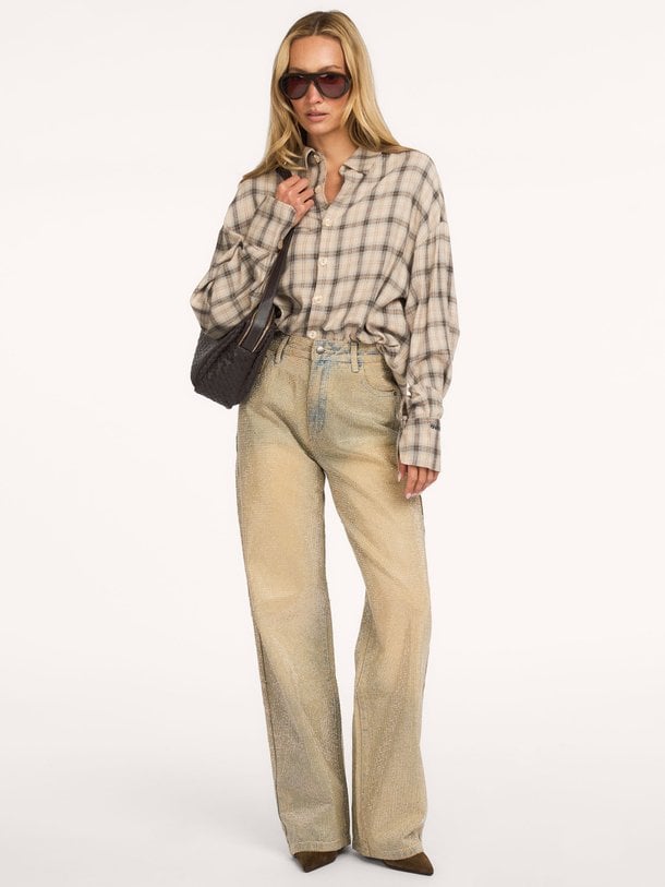 YELENA-LS Yelena, katoenen geruite blouse