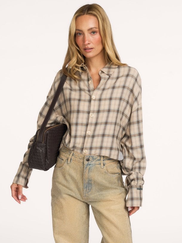 YELENA-LS Yelena, katoenen geruite blouse