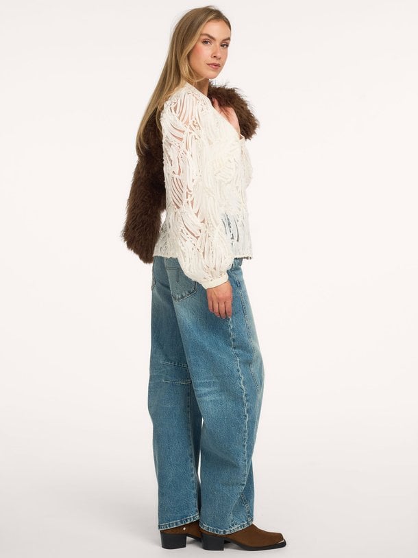 Blouse 3D Pattern Geweven blouse