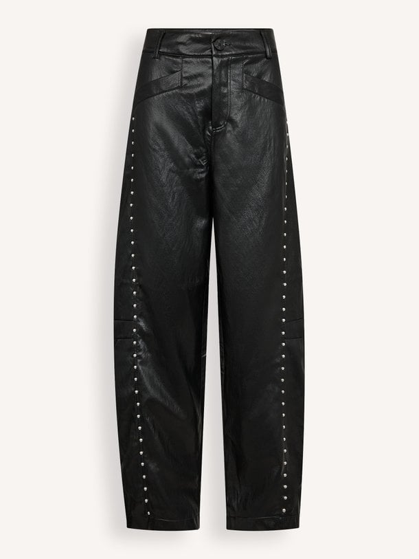 GittCC Stud Barrel Pant Gitt, leatherlook barrel broek