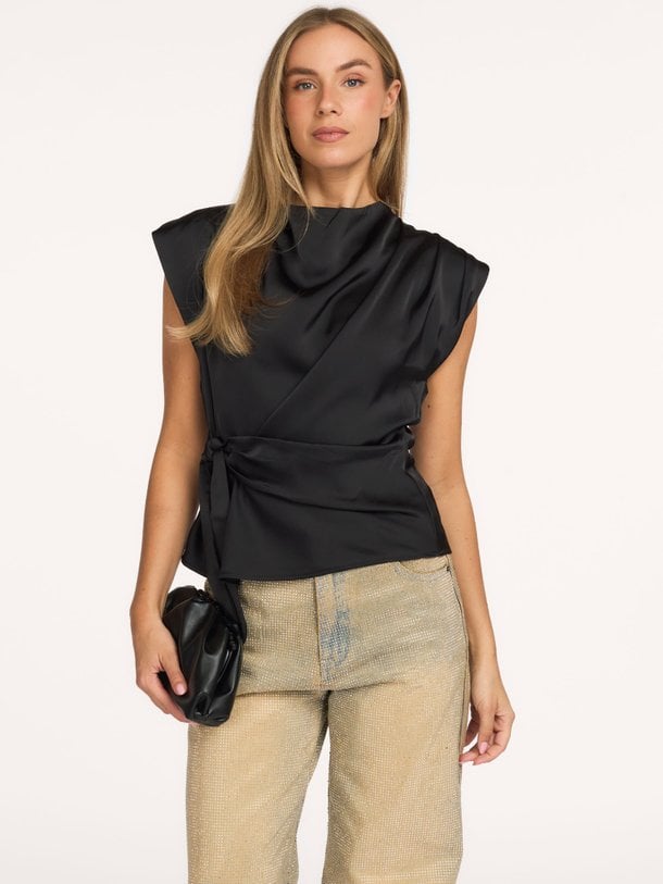 SafiraCC Pleat Top Safira, geweven top