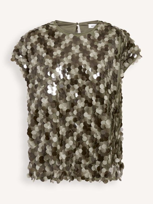 RheaCC Sequin Top Rhea, geweven top met pailletten