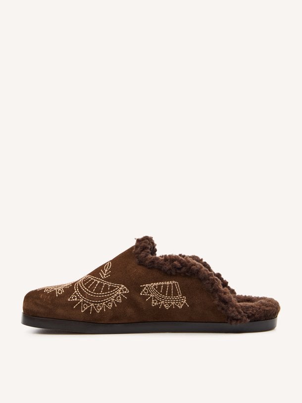 Mule Bohemian - Suede/Fur Suède instappers