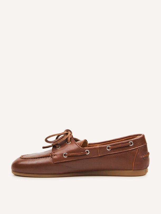 Lederen loafers