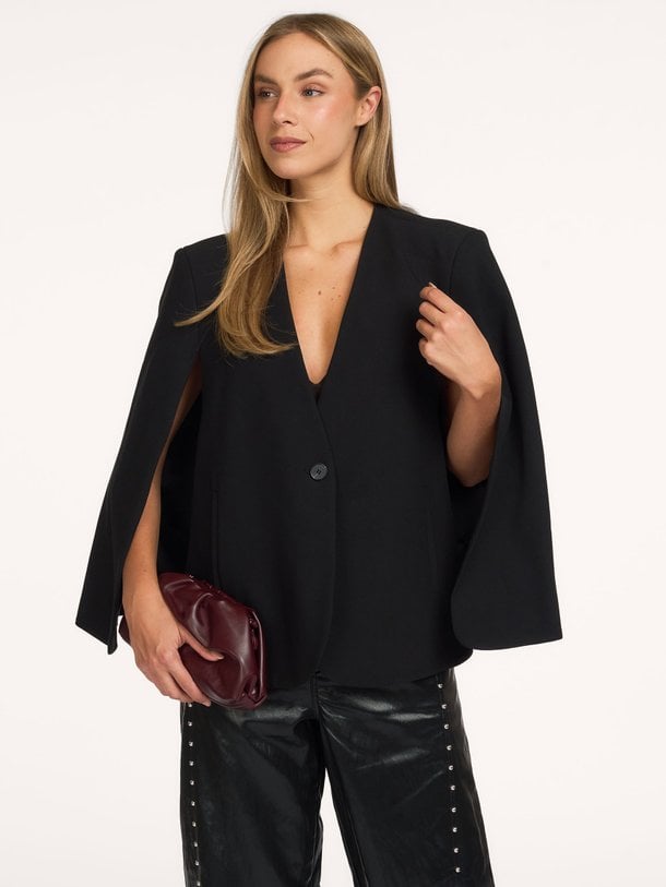 VolaCC Cape Button Blazer Vola, viscosemix cape blazer