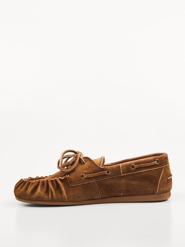 Boat Loafer Wrinkle - Brushed Suede Suede loafers