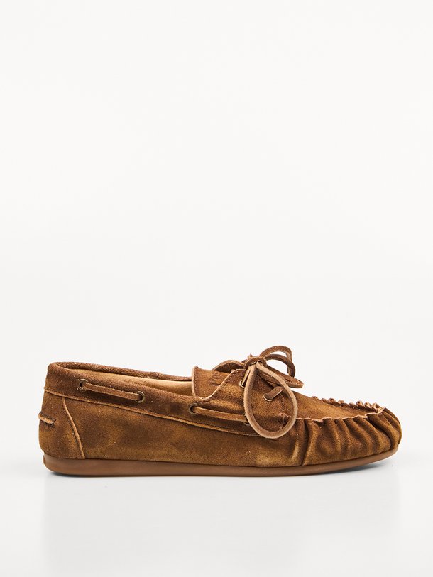 Boat Loafer Wrinkle - Brushed Suede Suede loafers