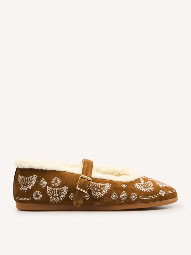 St. Moritz Ballet Flats Bohemian - Suede Suède ballerina's
