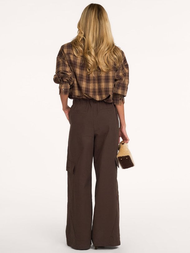 KIM-LS Kim, viscosemix geruite blouse