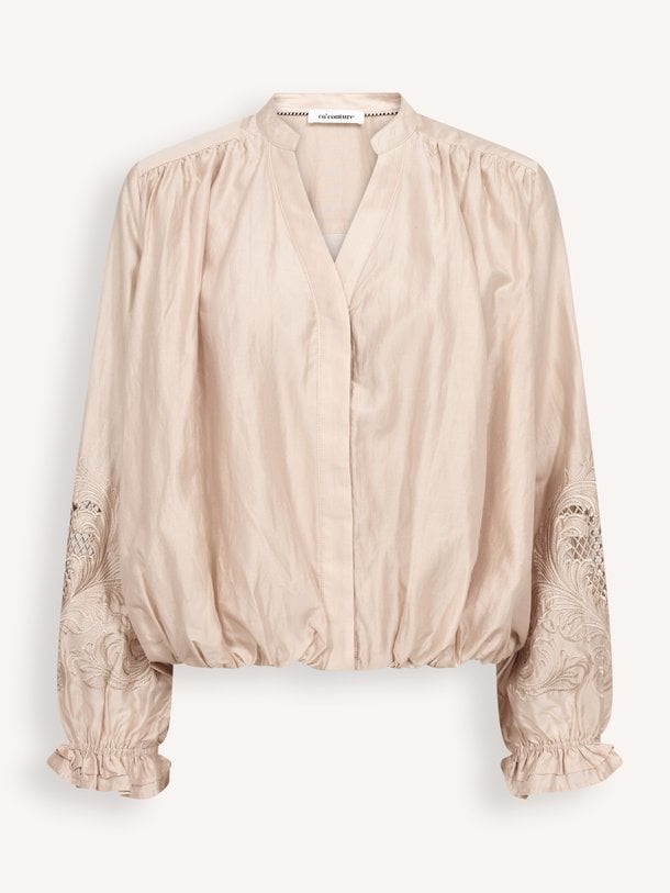 MelinCC Balloon Emb Shirt Melin, lyocellmix blouse