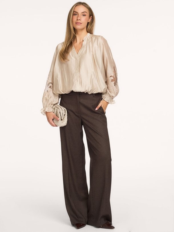 MelinCC Balloon Emb Shirt Melin, lyocellmix blouse