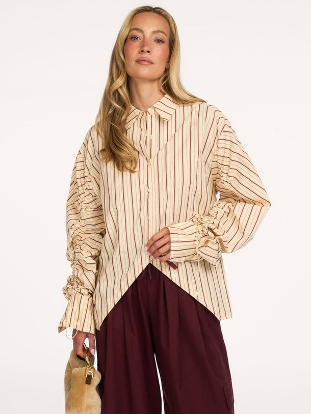 TED-LS Ted, katoenen gestreepte blouse