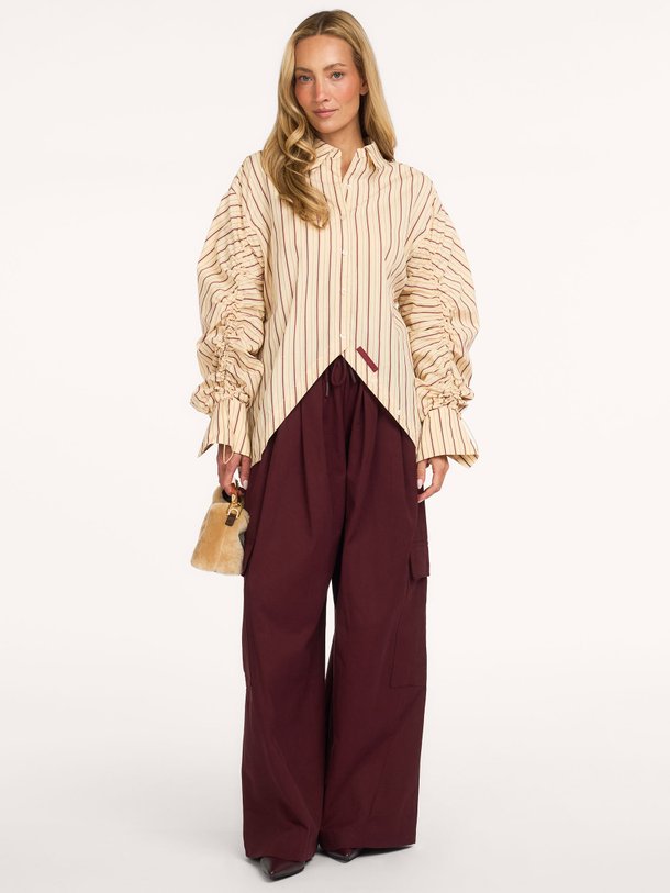 TED-LS Ted, katoenen gestreepte blouse