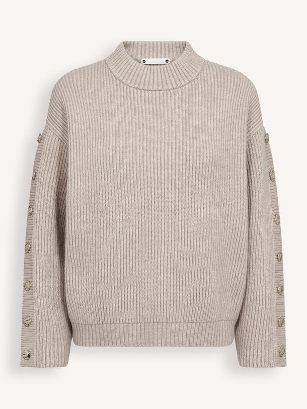 RowCC Button Sleeve Knit Row, gebreide trui