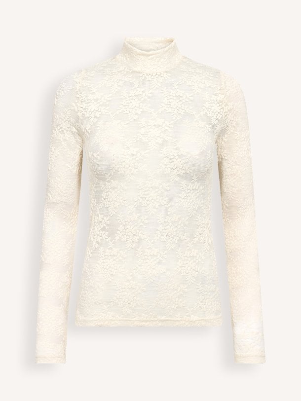 BirtaCC Turtleneck Blouse Birta, geweven kanten top