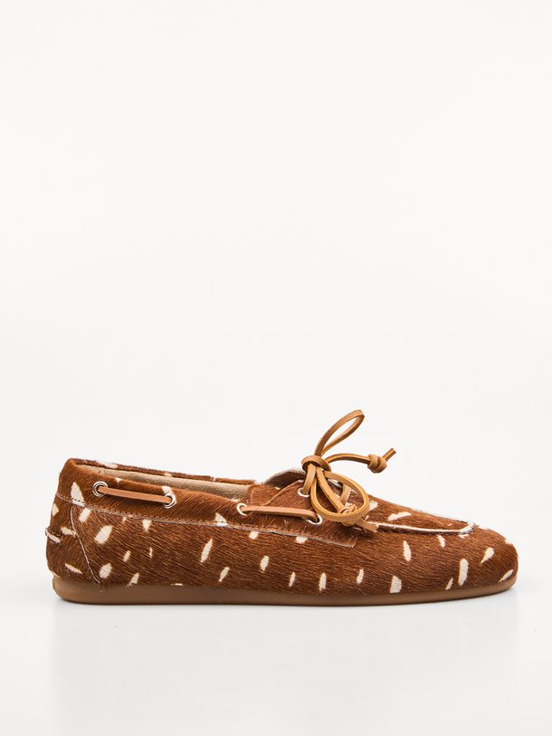 Boat Loafer Animal Lederen ponyhair loafers