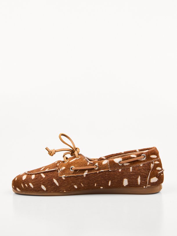 Boat Loafer Animal Lederen ponyhair loafers