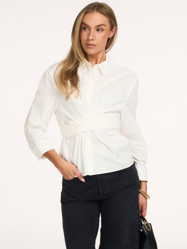 HalenCC Tie Shirt Halen, katoenmix blouse