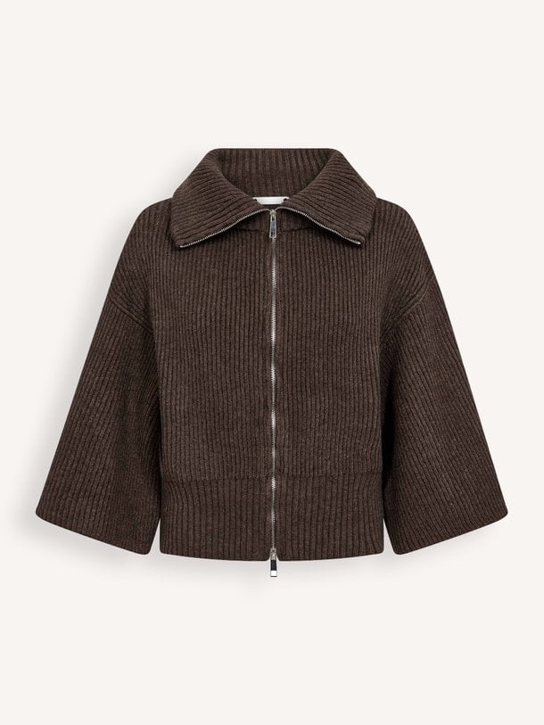 RowCC Zip SS Knit Row, gebreid rib vest