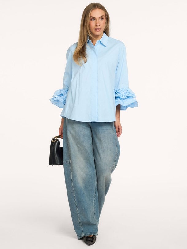 HalenCC Flare Shirt Halen, katoenmix blouse
